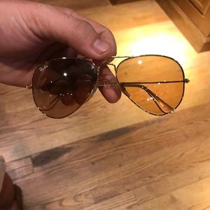 Rose Gold Ray-Bans. Case included.